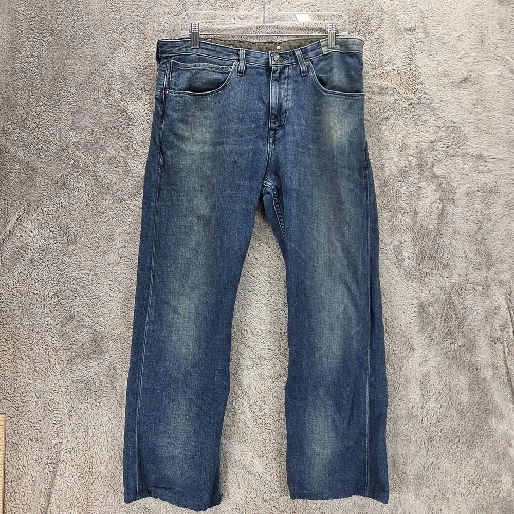 Vintage Levis Blue Star Jeans Mens Blue Buckle Back Engineered Fits 32x26
